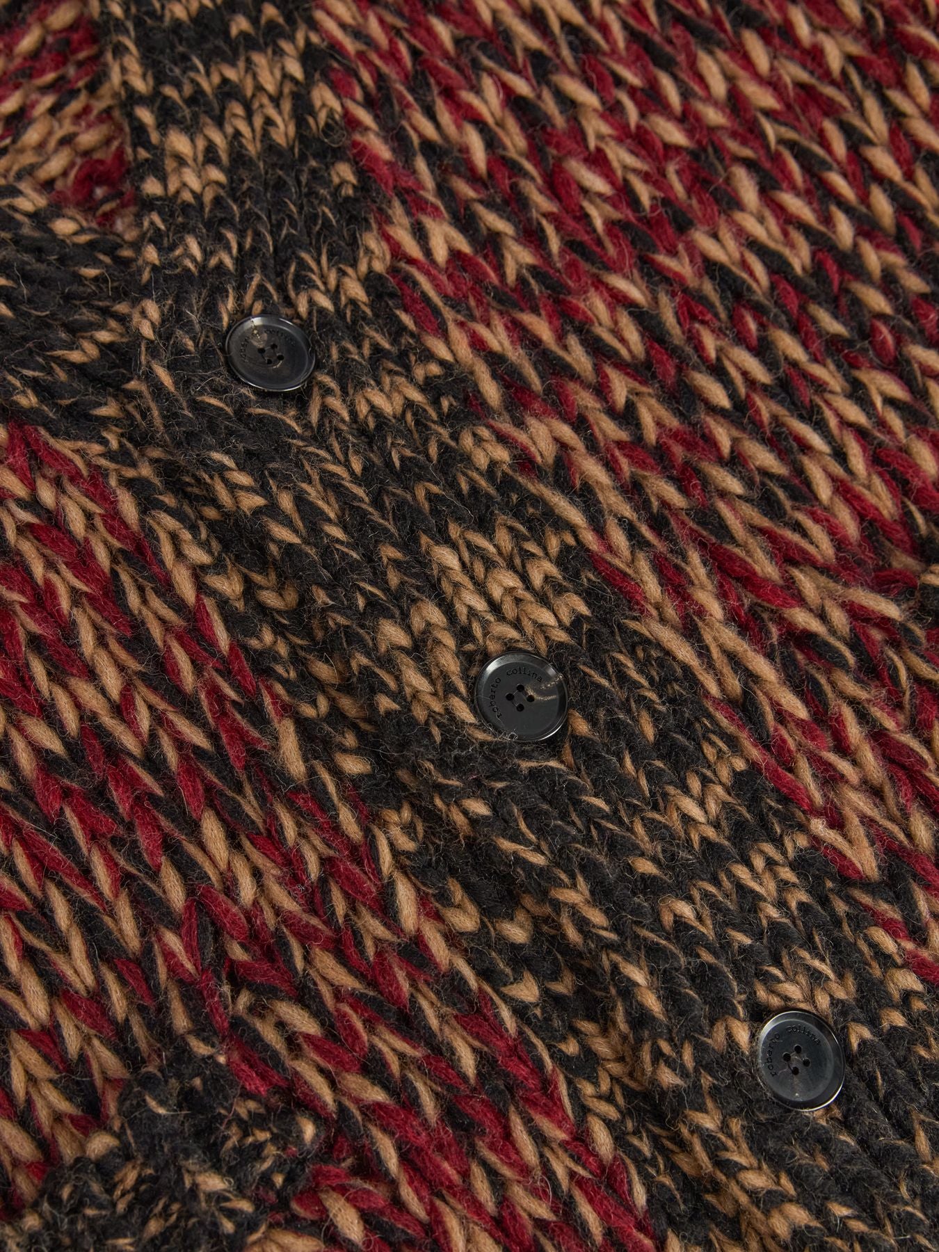 ROBERTO COLLINA Cardigan Uomo Mouliné-Multicolor