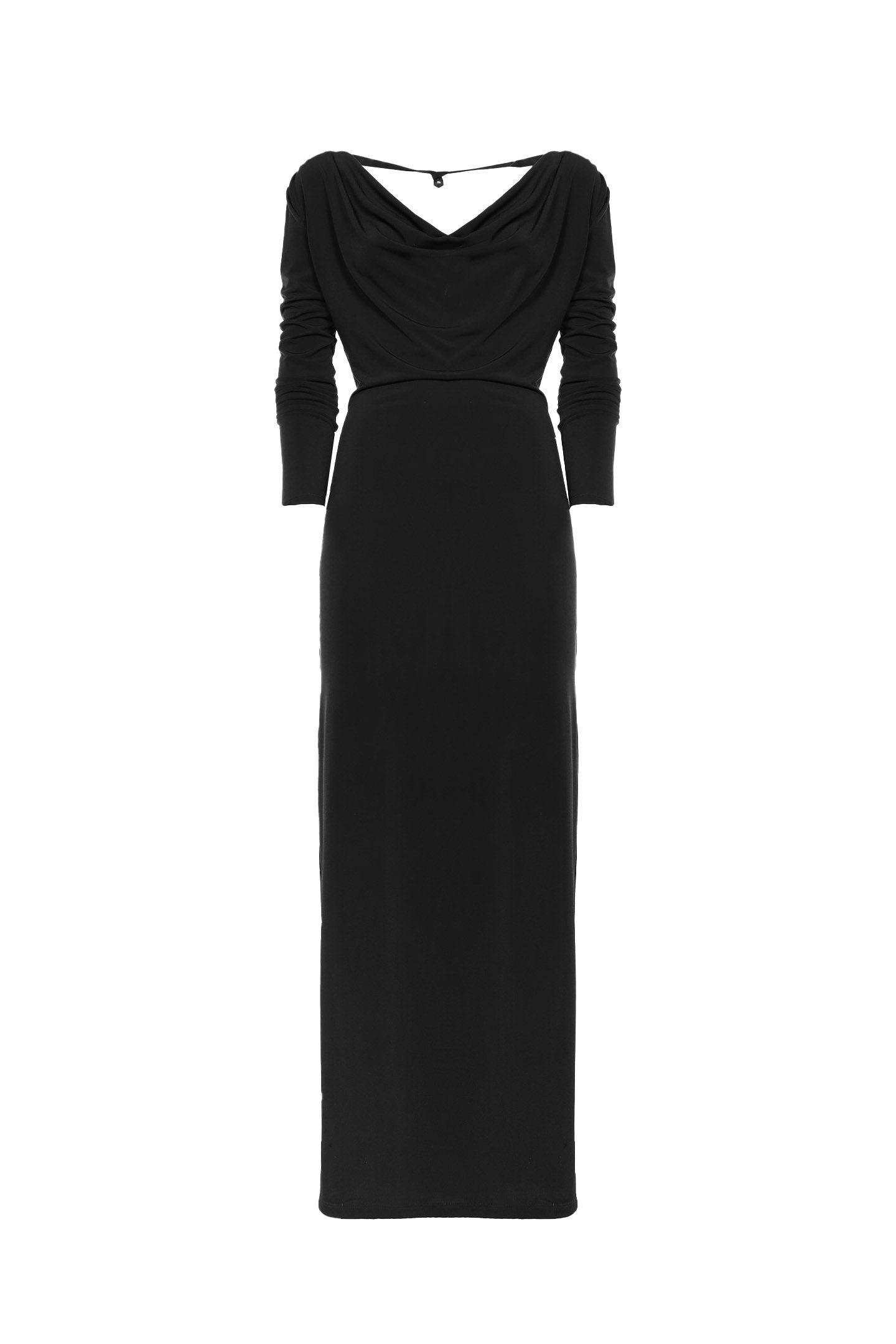 SO ALLURE Abito Lungo Donna Drappeggio-Black walcor-it