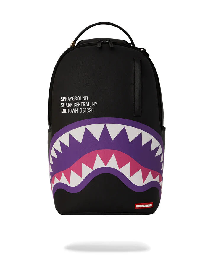 SPRAYGROUND Zaino Shark Central Purple Dlxsv Nero walcor it
