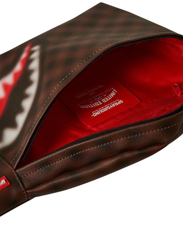 SPRAYGROUND Marsupio Shark in Paris Blur Savvy Crossbody-Marrone