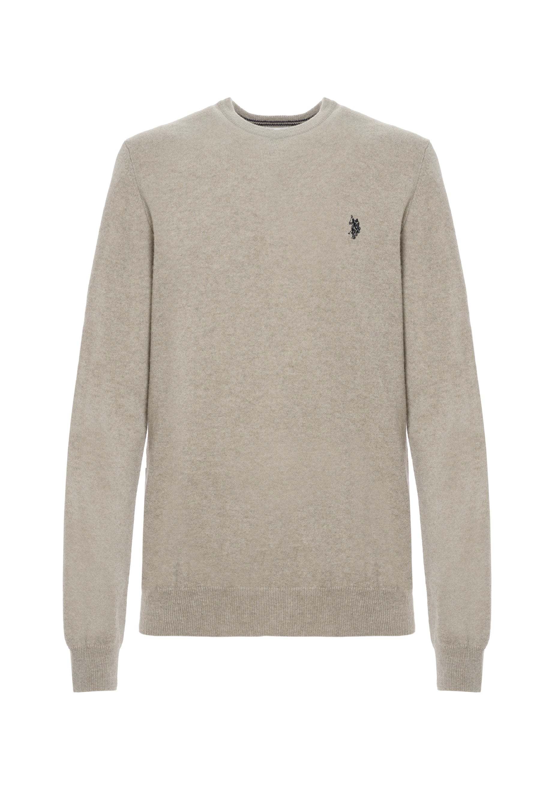 U.S. POLO ASSN. Maglia Uomo Logo Double Horseman Lana-Beige