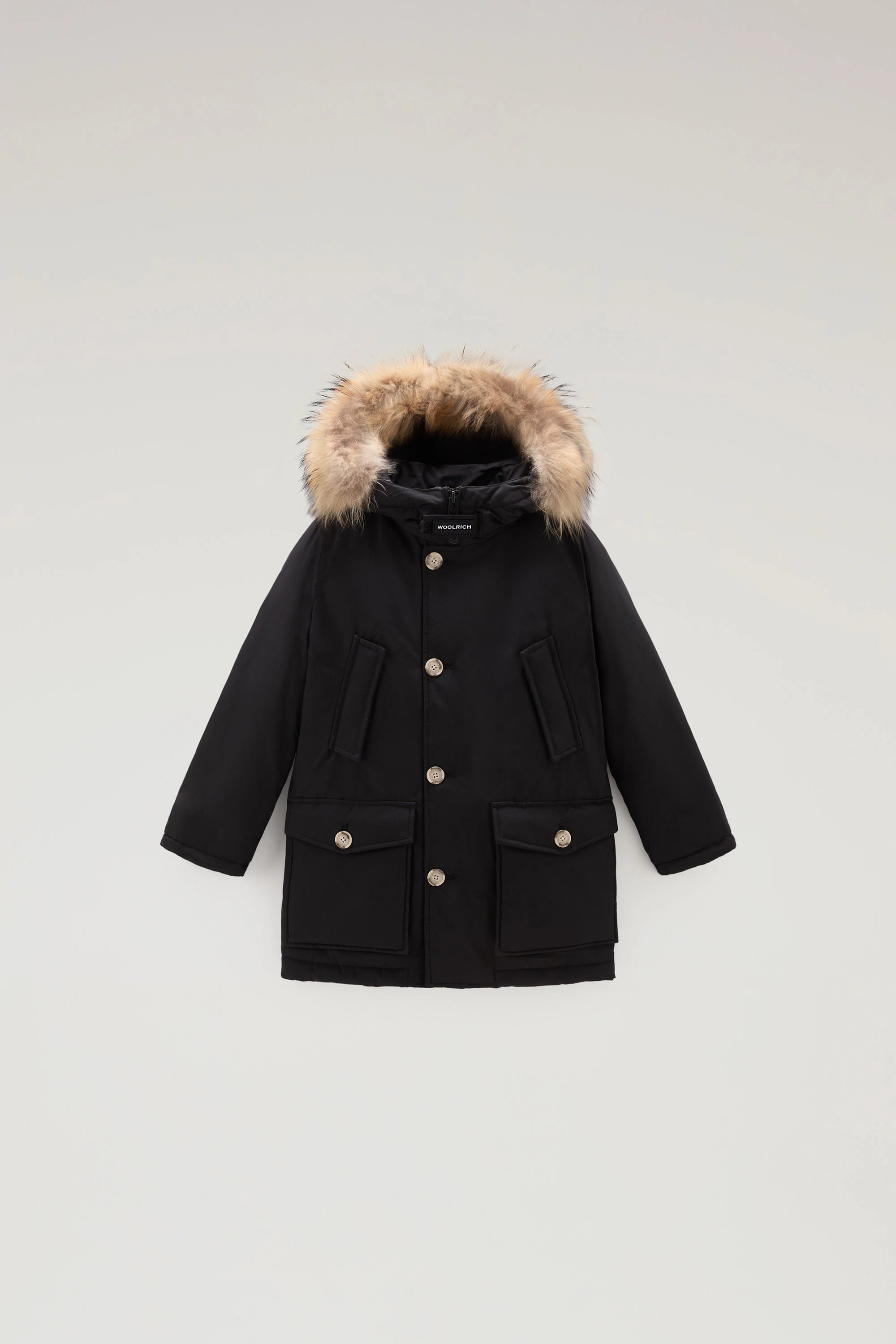 WOOLRICH KIDS Parka Bambino Arctic Detachable Fur Parka-Black