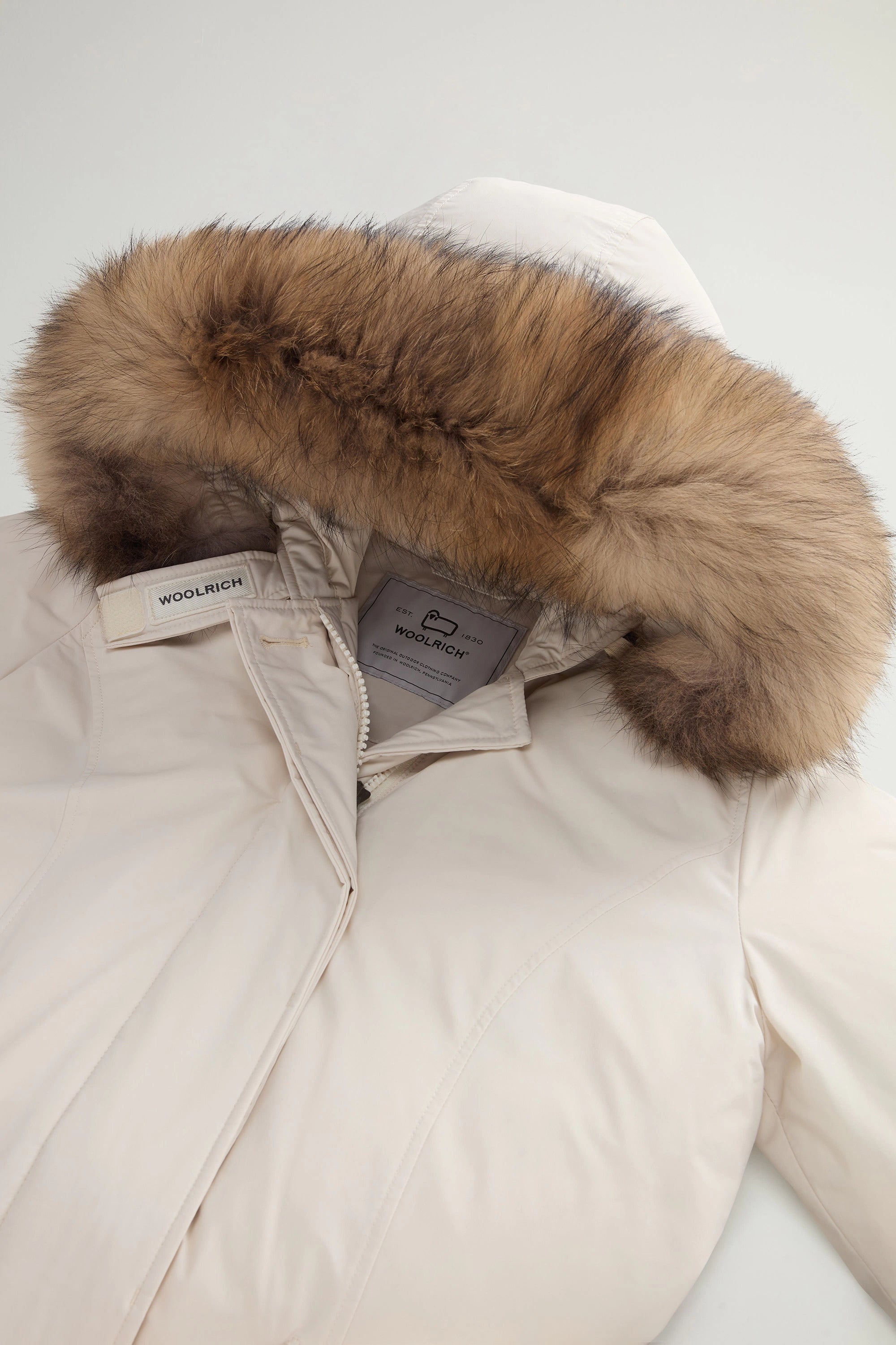WOOLRICH Parka Donna Luxury Arctic Raccoon-Milky Cream