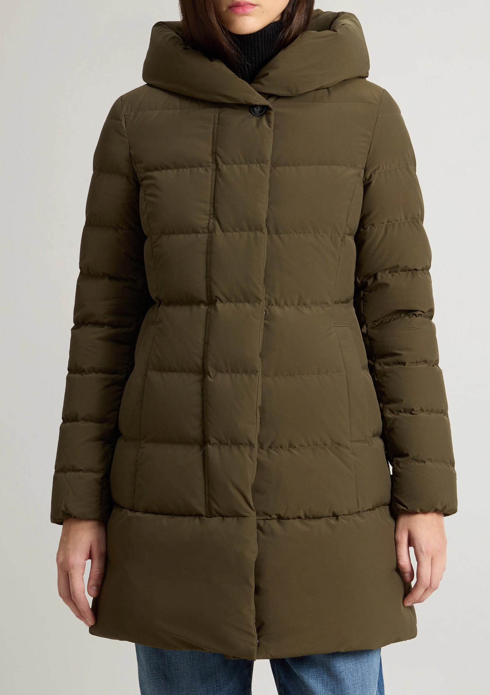 WOOLRICH Parka Donna Puffy Prescott-Dark Green