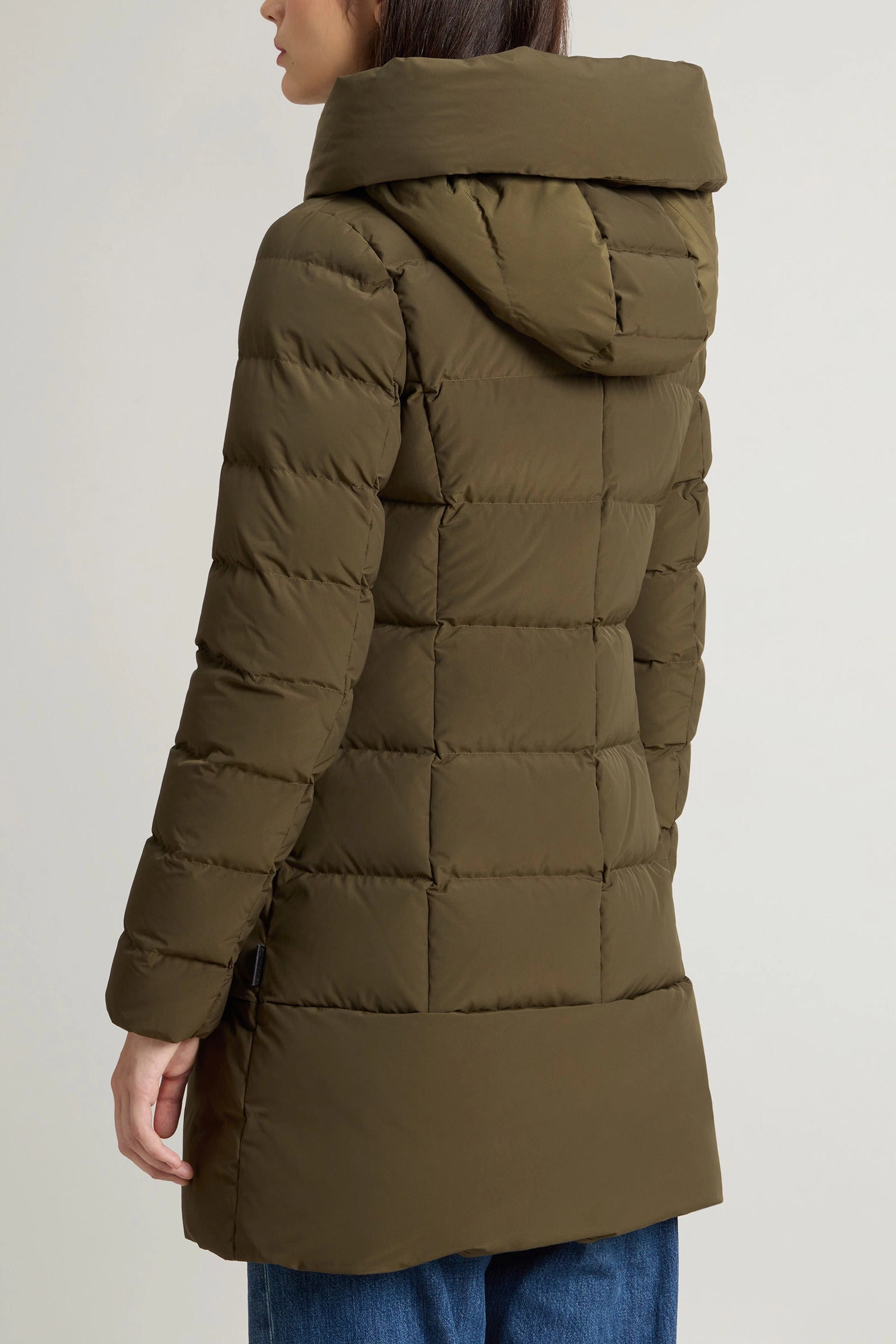 WOOLRICH Parka Donna Puffy Prescott-Dark Green