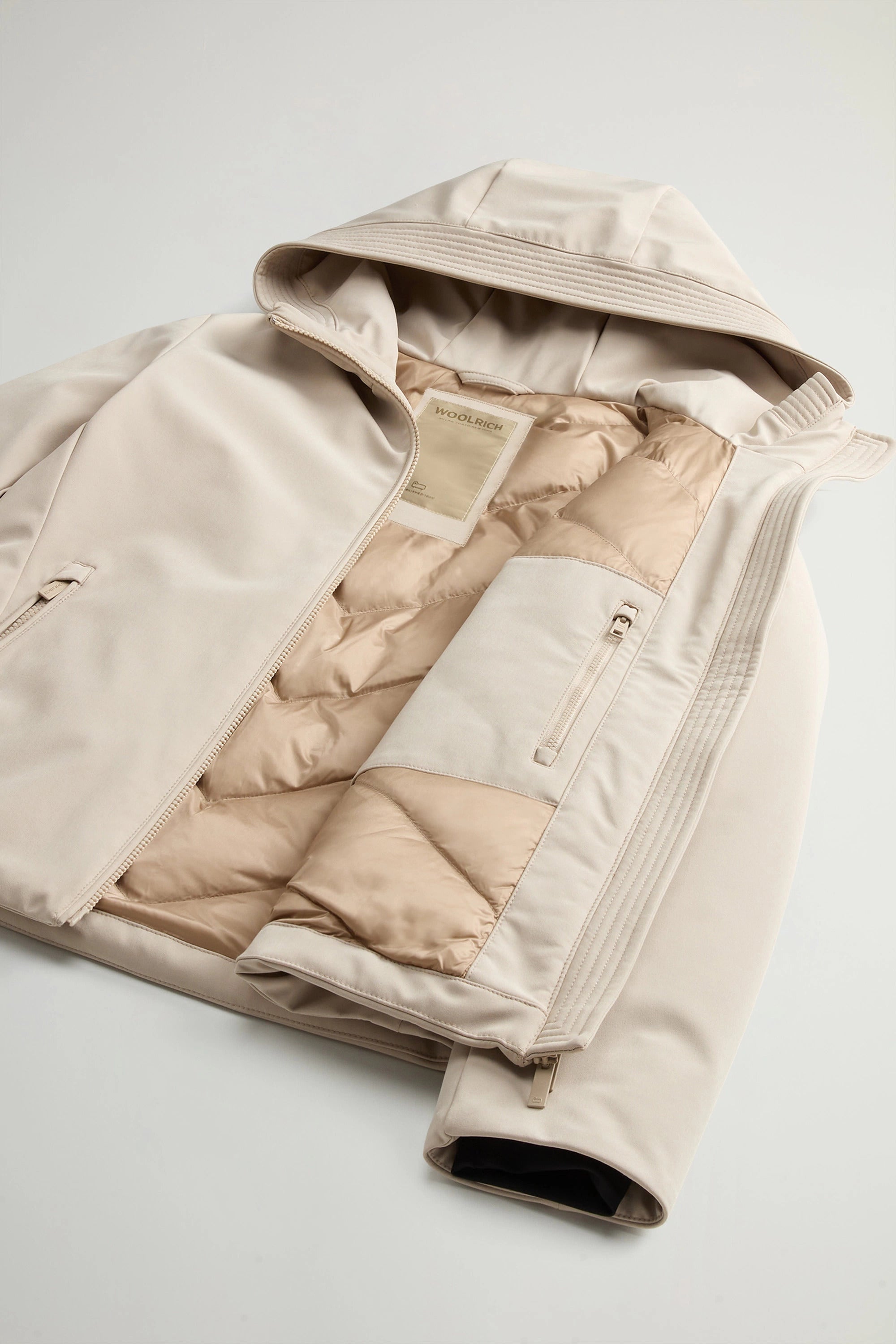 WOOLRICH Parka Donna Corto Firth Down Short-Oxford Tan