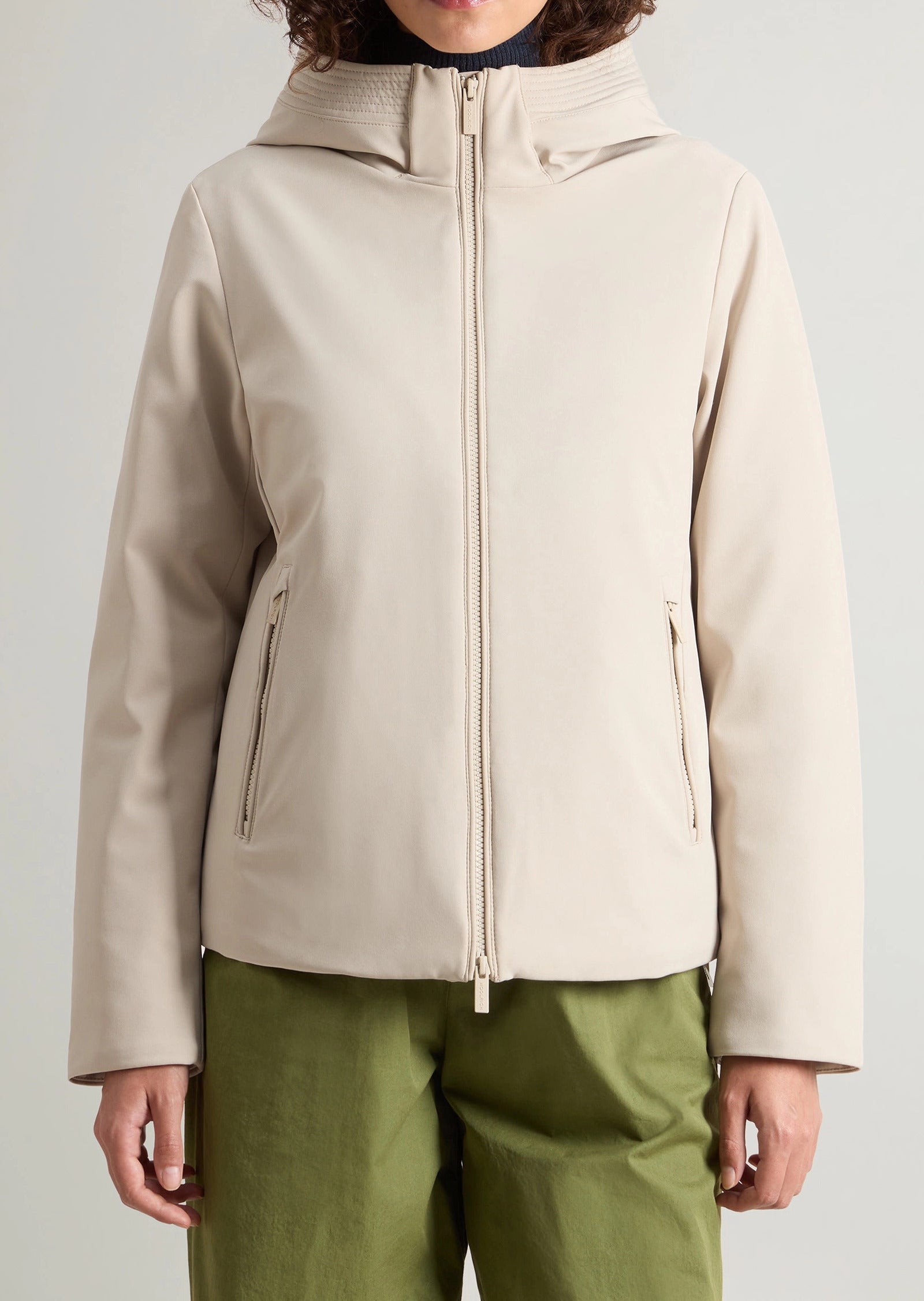 WOOLRICH Parka Donna Corto Firth Down Short-Oxford Tan