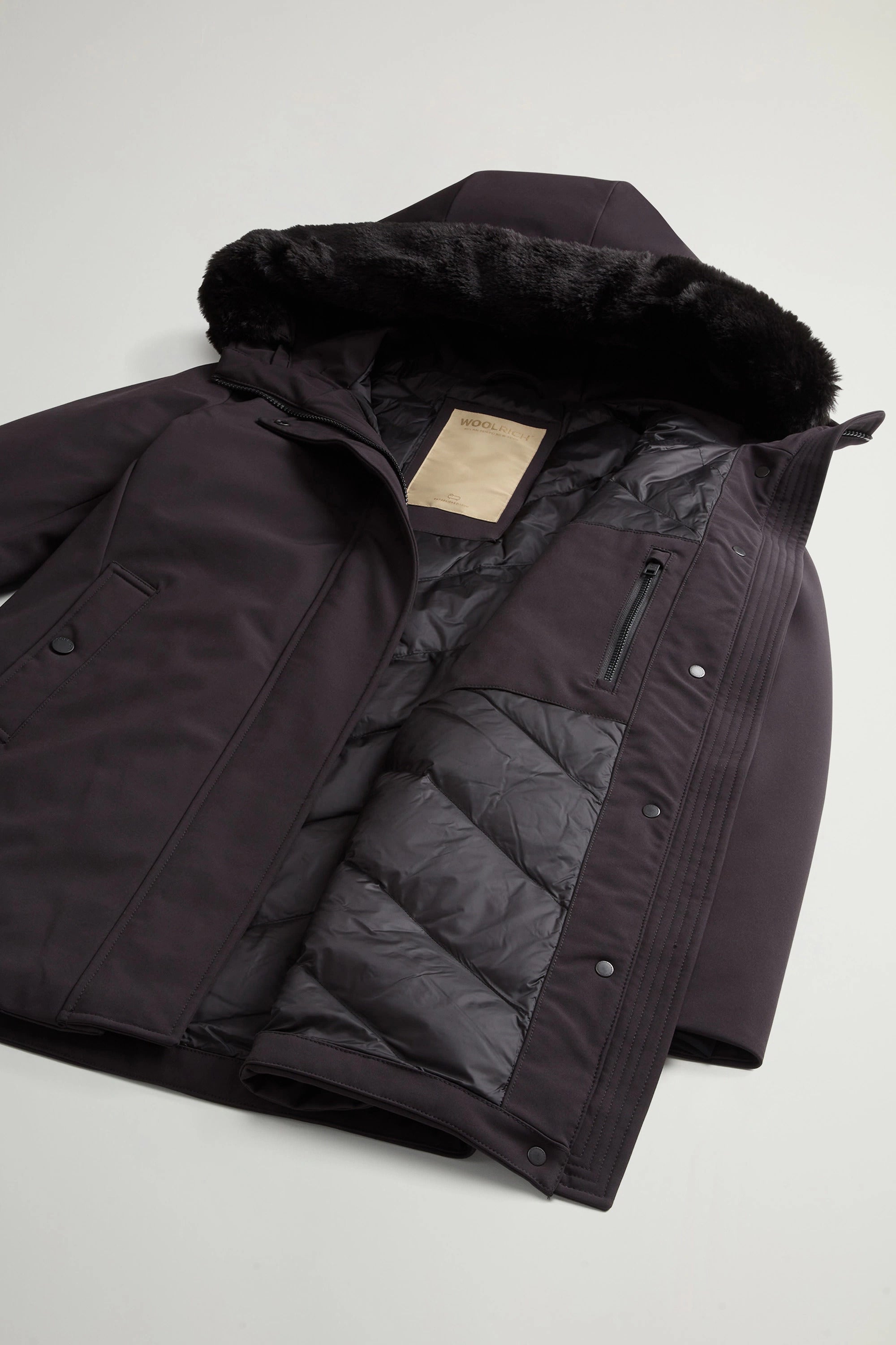 WOOLRICH Parka Donna Firth Down Fur-Black