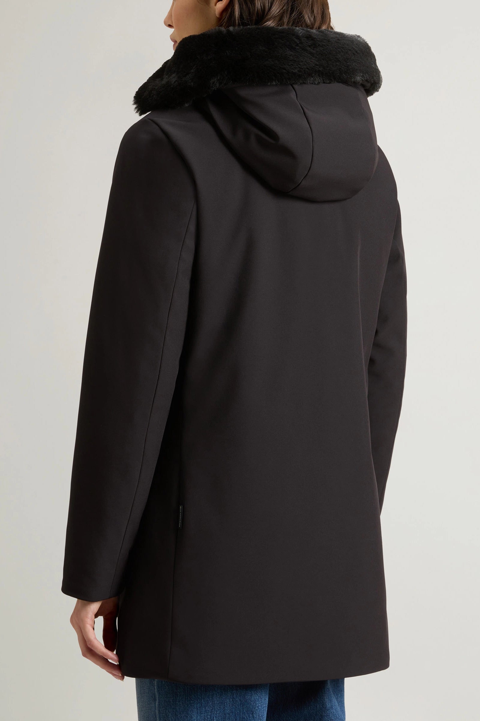 WOOLRICH Parka Donna Firth Down Fur-Black