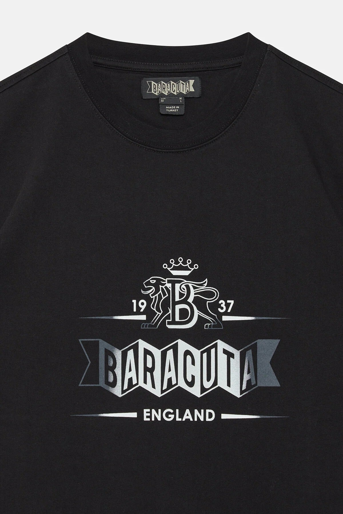 BARACUTA T-Shirt Uomo Faded Logo-Nero