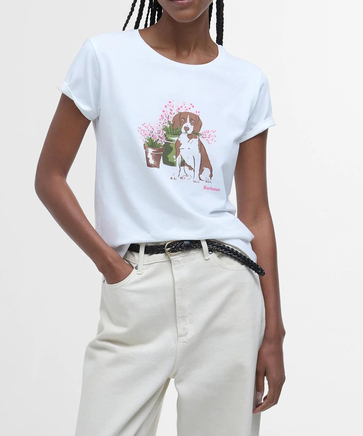 BARBOUR T-Shirt Donna Bowland-White
