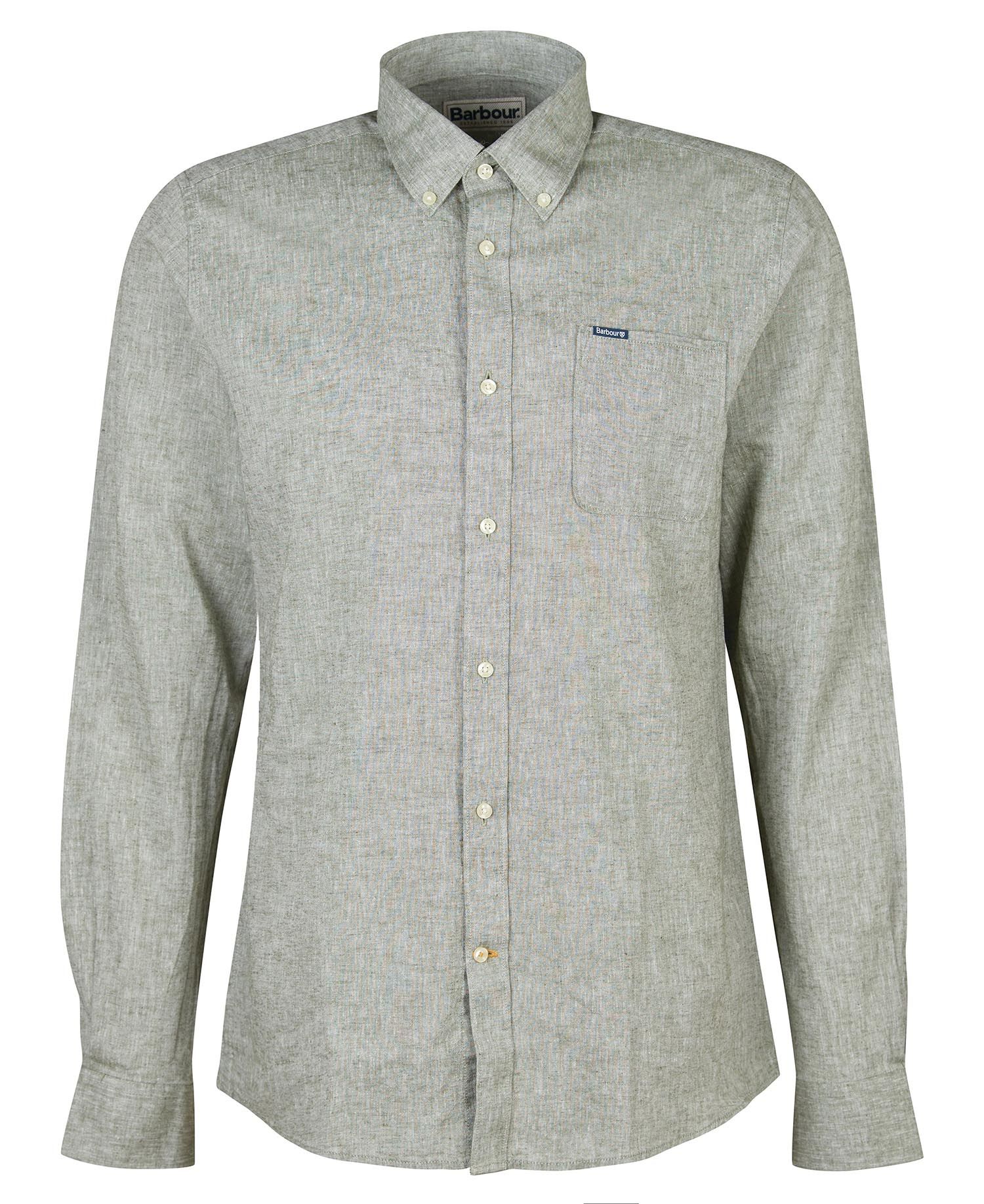 BARBOUR Camicia Uomo Nelson Sartoriale-Bleached Olive