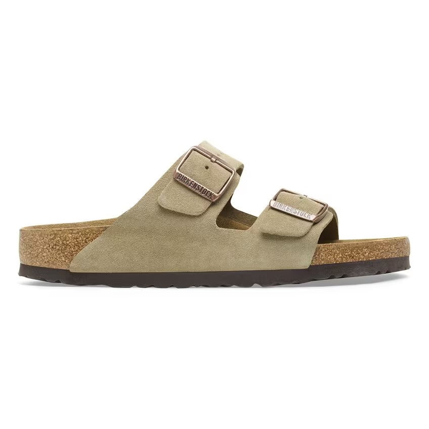 BIRKENSTOCK Ciabatta Unisex Arizona Suede Leather-Taupe