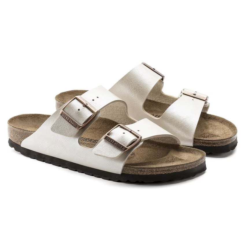 BIRKENSTOCK Ciabatta Donna Arizona Birko Flor-Graceful Pearl White