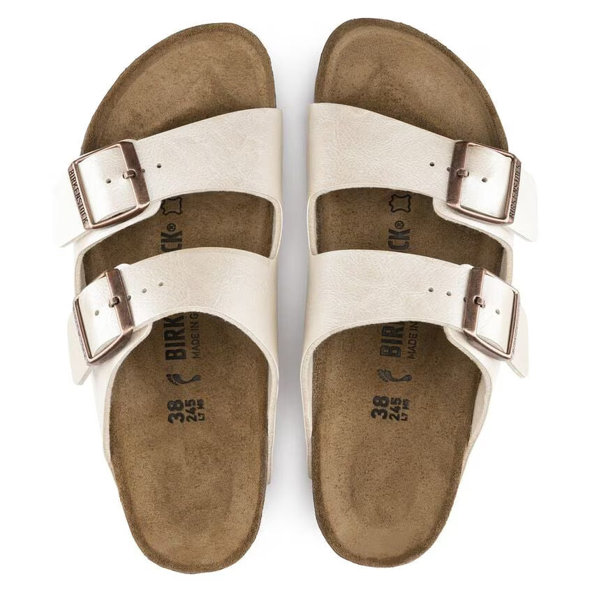 BIRKENSTOCK Ciabatta Donna Arizona Birko Flor-Graceful Pearl White