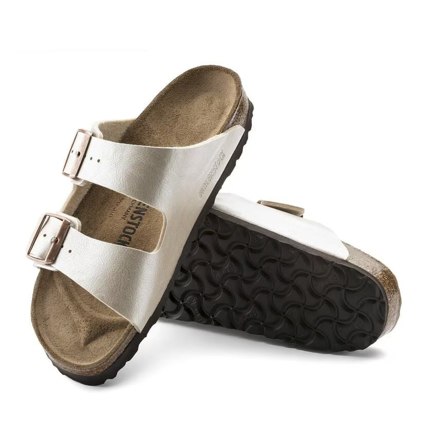BIRKENSTOCK Ciabatta Donna Arizona Birko Flor-Graceful Pearl White