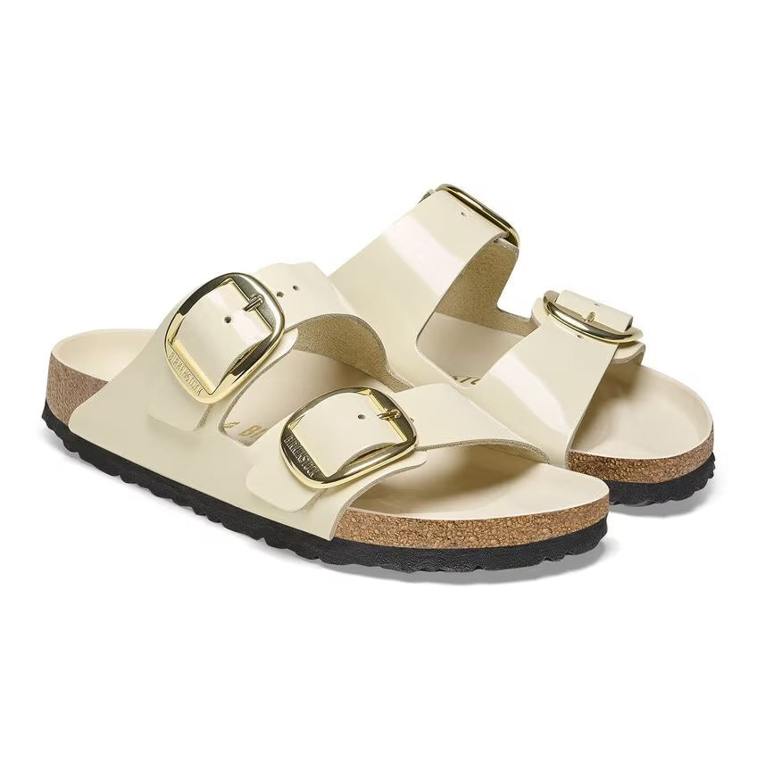 BIRKENSTOCK Ciabatta Arizona Big Buckle-High Shine Ecru