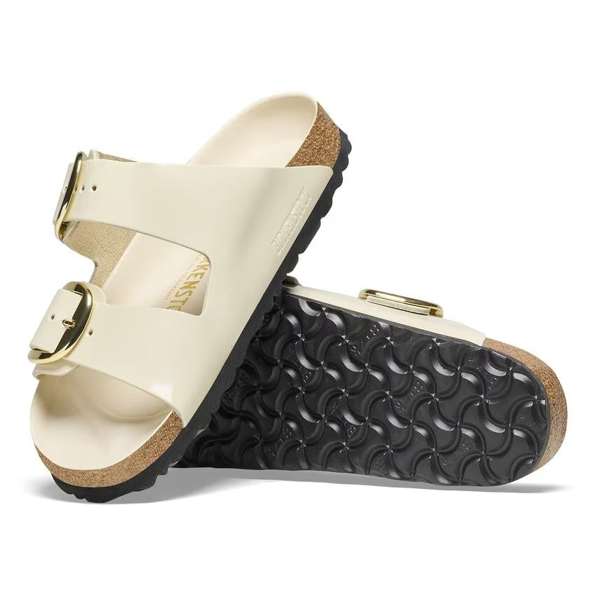 BIRKENSTOCK Ciabatta Arizona Big Buckle-High Shine Ecru