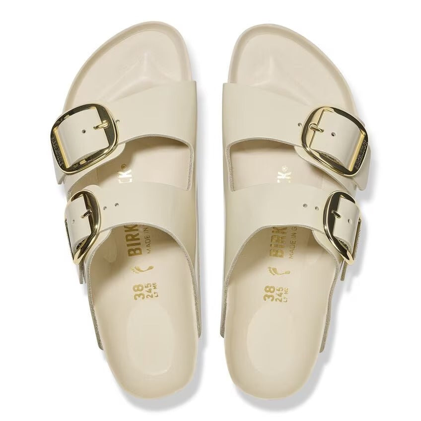 BIRKENSTOCK Ciabatta Arizona Big Buckle-High Shine Ecru