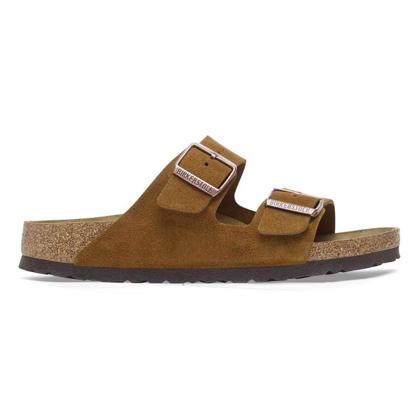 BIRKENSTOCK Ciabatta Donna Arizona Suede Leather-Mink