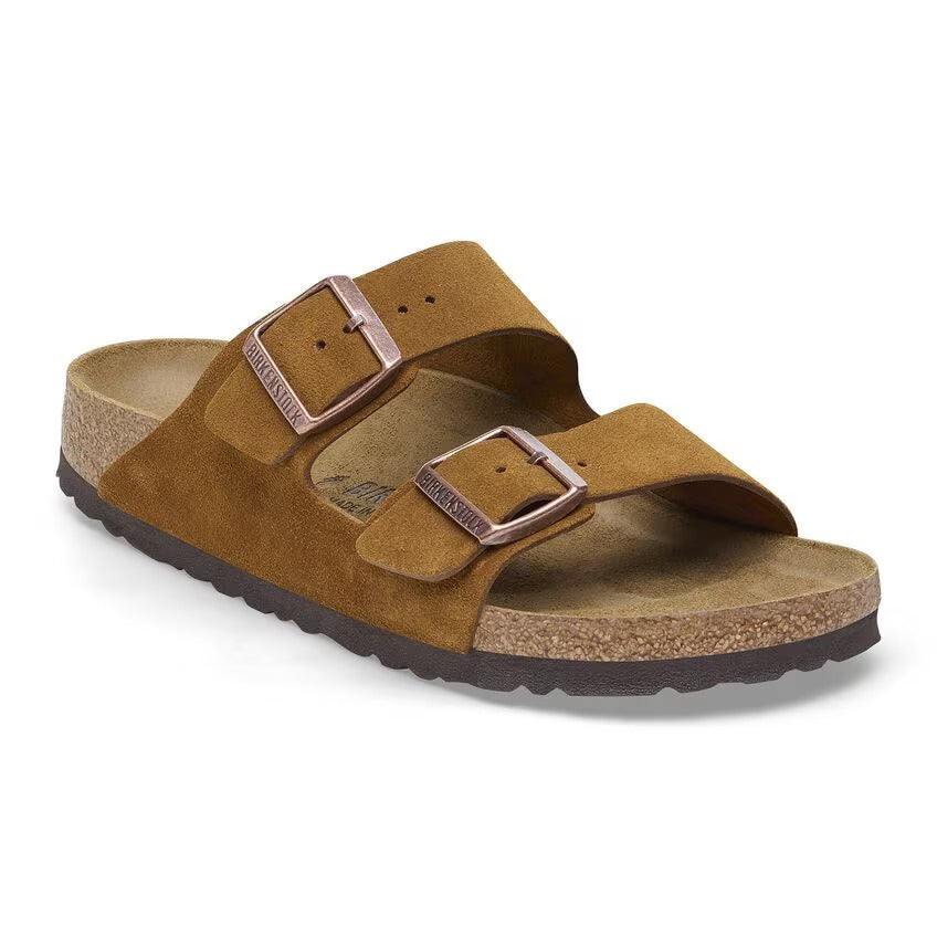 BIRKENSTOCK Ciabatta Donna Arizona Suede Leather-Mink