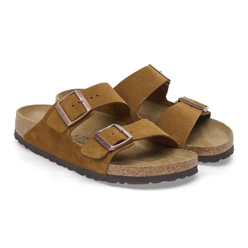 BIRKENSTOCK Ciabatta Donna Arizona Suede Leather-Mink