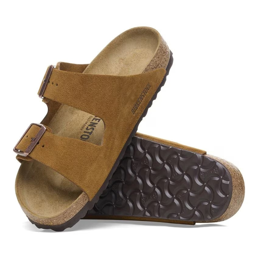 BIRKENSTOCK Ciabatta Donna Arizona Suede Leather-Mink