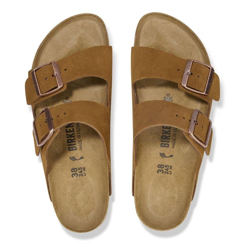 BIRKENSTOCK Ciabatta Donna Arizona Suede Leather-Mink