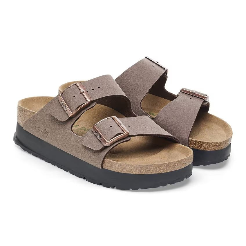 BIRKENSTOCK Ciabatta Donna Arizona Pap Flex Platform-Mocha