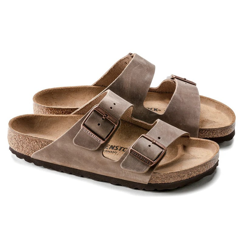 BIRKENSTOCK Ciabatta Uomo Arizona Oiled Leather-Tobacco Brown