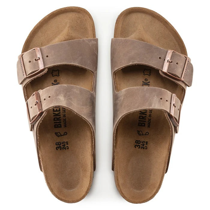 BIRKENSTOCK Ciabatta Uomo Arizona Oiled Leather-Tobacco Brown