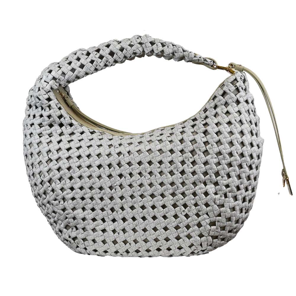 BORBONESE BORSA HOBO LA NIDO MEDIUM-Naturale Nero