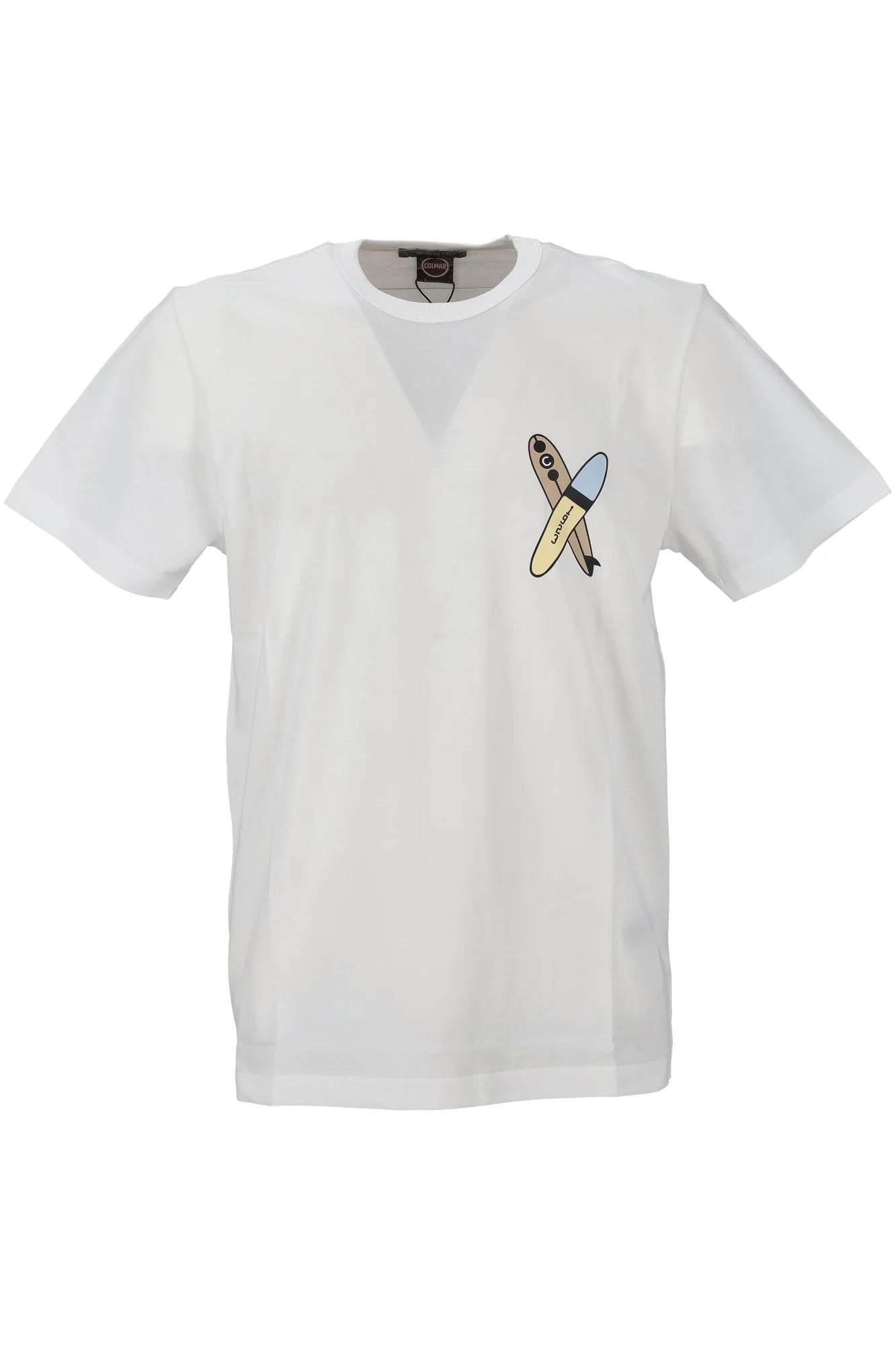 COLMAR T-shirt uomo stampa surf-Bianco