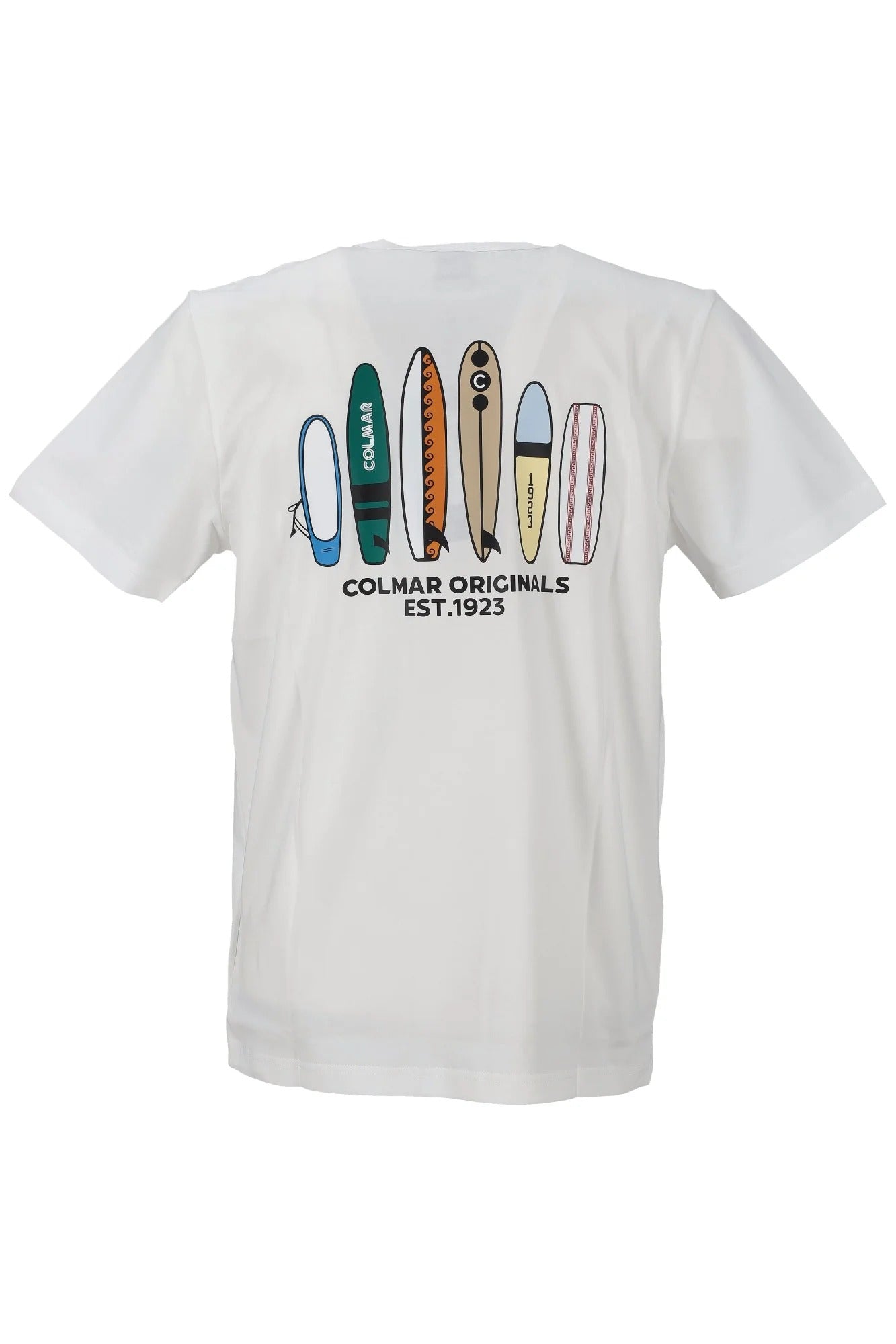 COLMAR T-shirt uomo stampa surf-Bianco