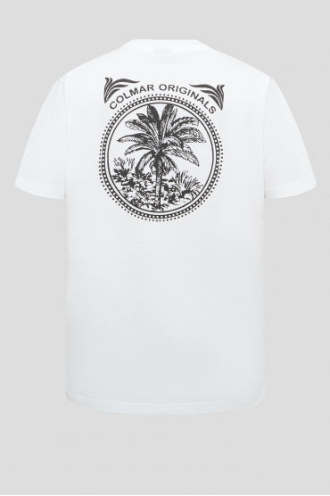 COLMAR t-shirt uomo stampata sul retro-bianco