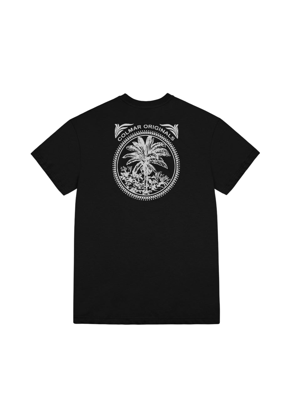 COLMAR t-shirt uomo stampata sul retro-Nero