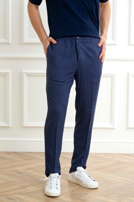 CRUNA Pantalone Uomo Burano Lino-Blu