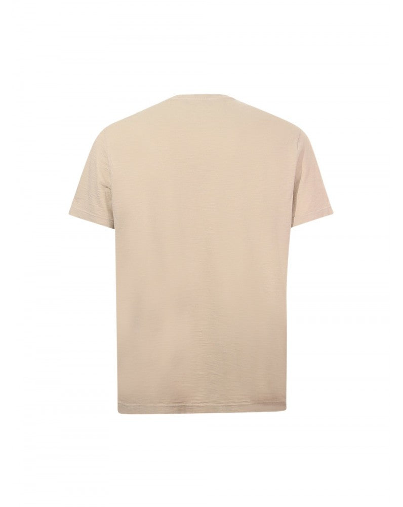 DONDUP T-Shirt Uomo Jersey Fiammato Stampa Logo-Lievito