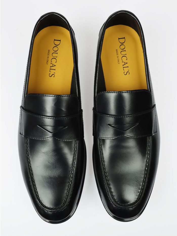 DOUCAL'S Mocassino Uomo Penny Adler Decò-Nero