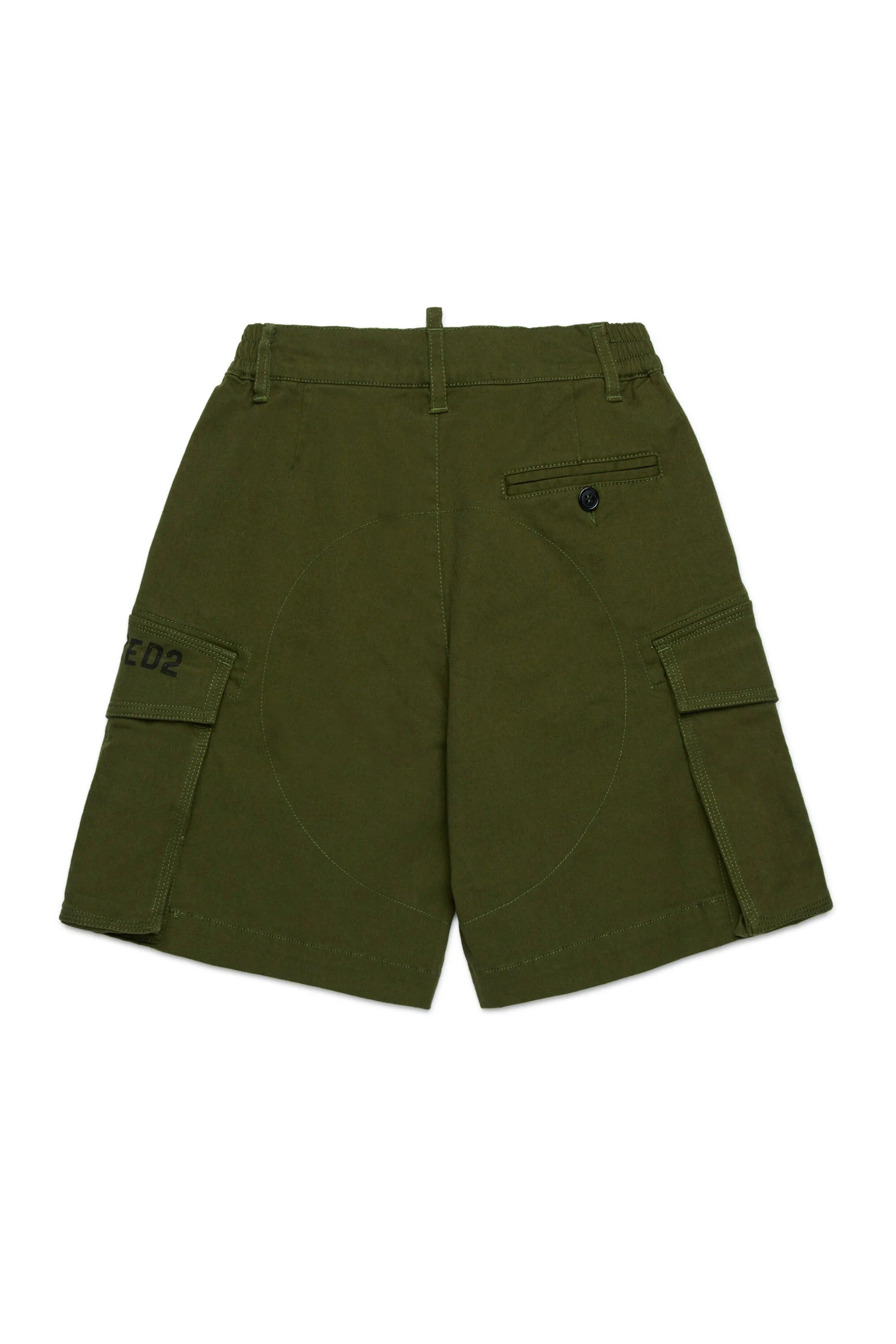 DSQUARED2 Calzoncino Junior Cargo Passport-Verde Oliva