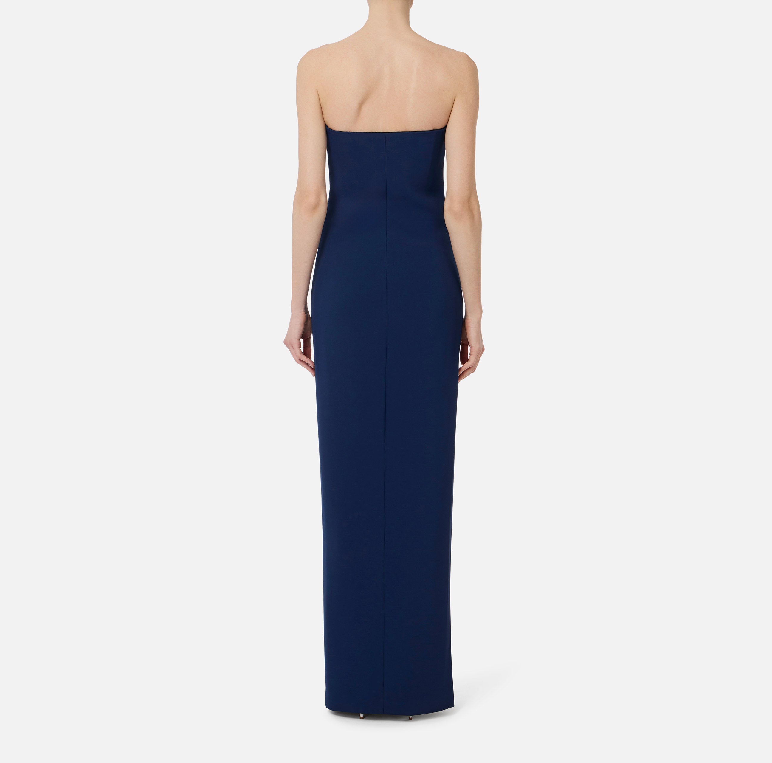 ELISABETTA FRANCHI Abito Red Carpet Doppio Crêpe-Oltremare