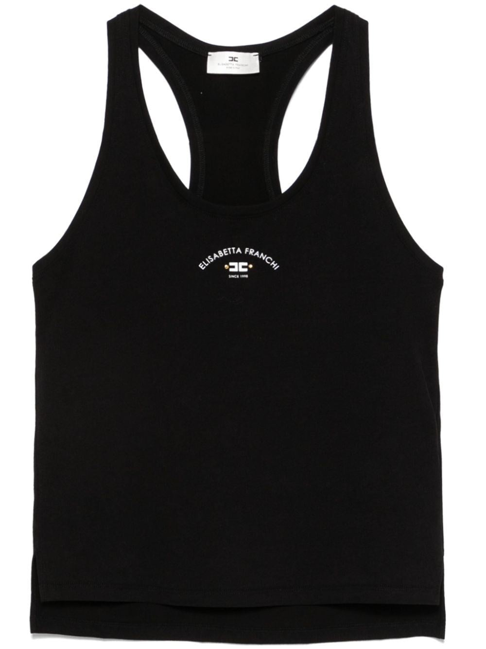 ELISABETTA FRANCHI Canotta Jersey Logo-Nero