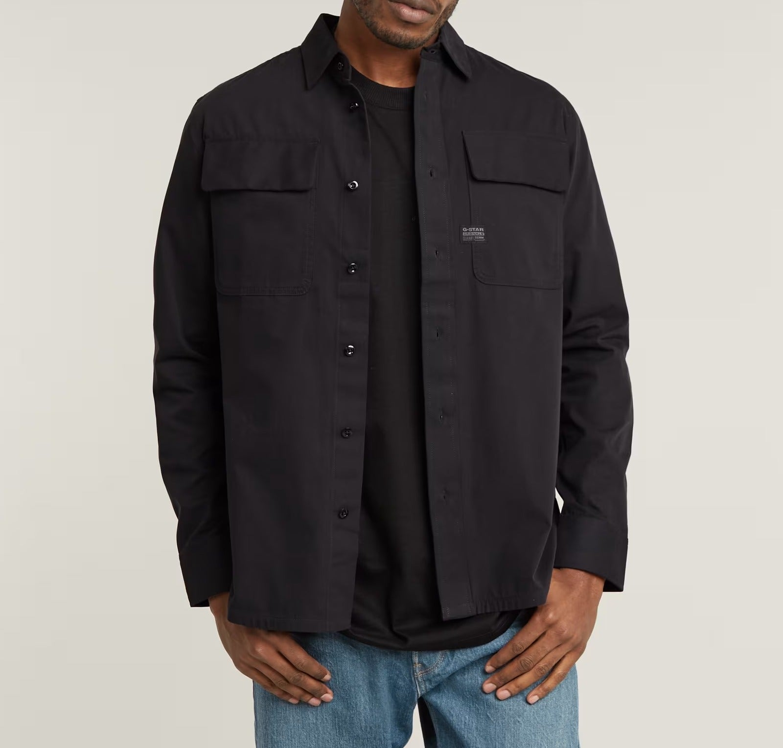 G-STAR RAW Camicia Uomo Cpo Regular Shirt-Black