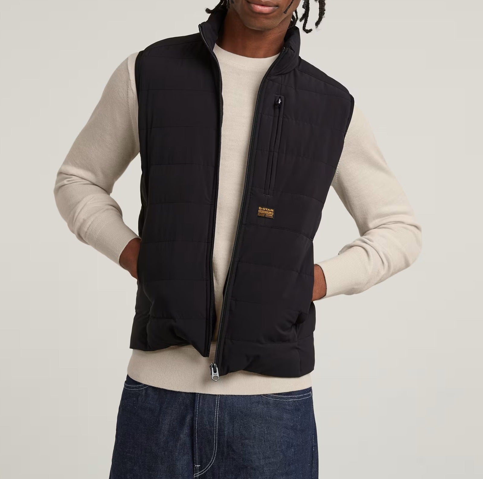 G-STAR RAW Smanicato Uomo Foundation Liner Vest-Dark Black