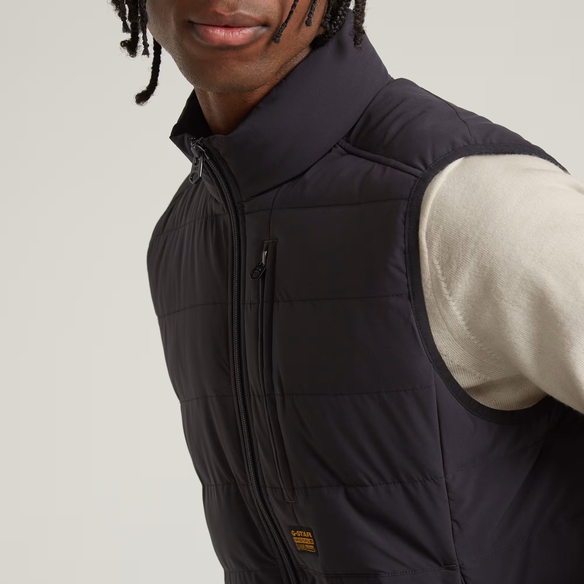 G-STAR RAW Smanicato Uomo Foundation Liner Vest-Dark Black
