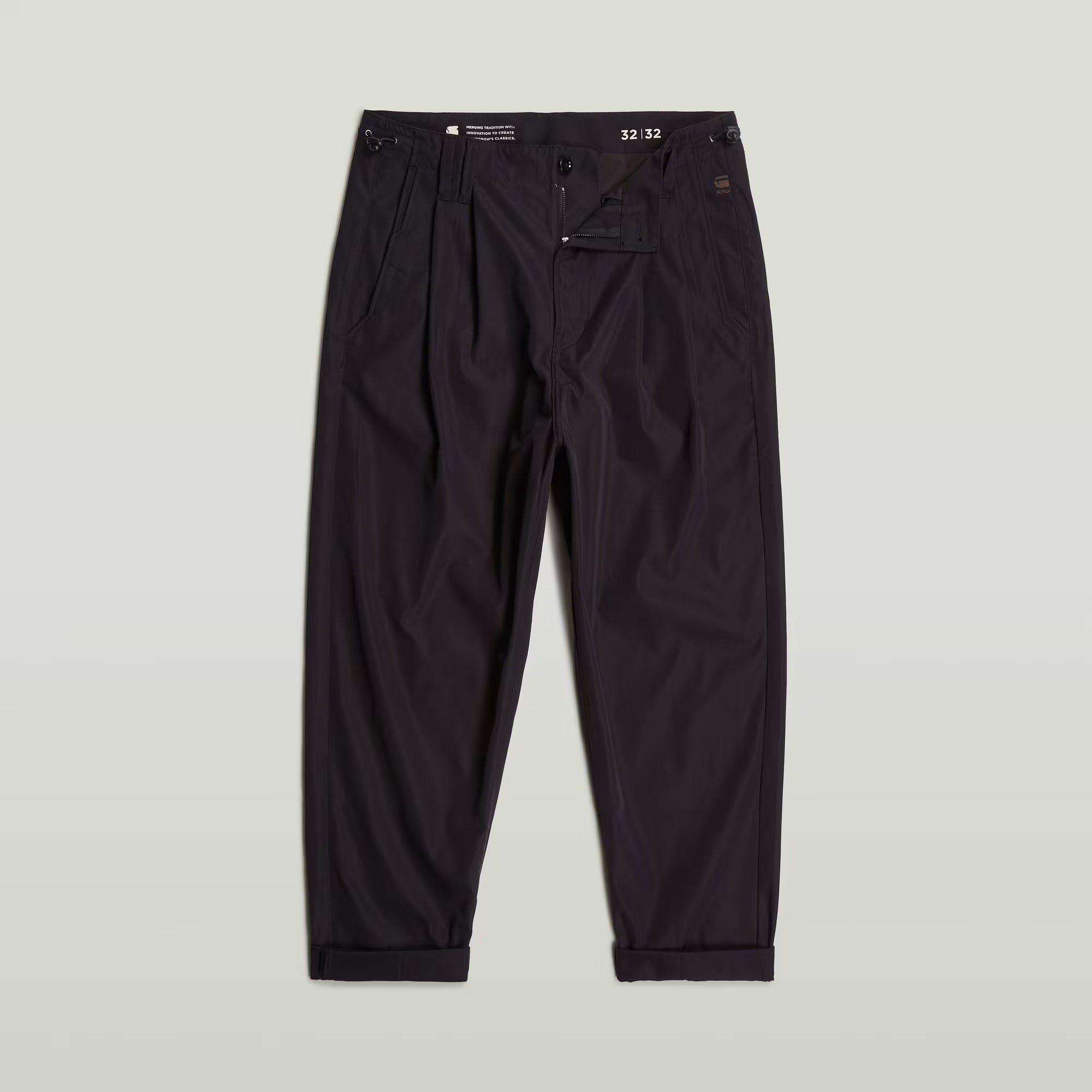 G-STAR RAW Pantalone Uomo Pleated Tech Chino-Black