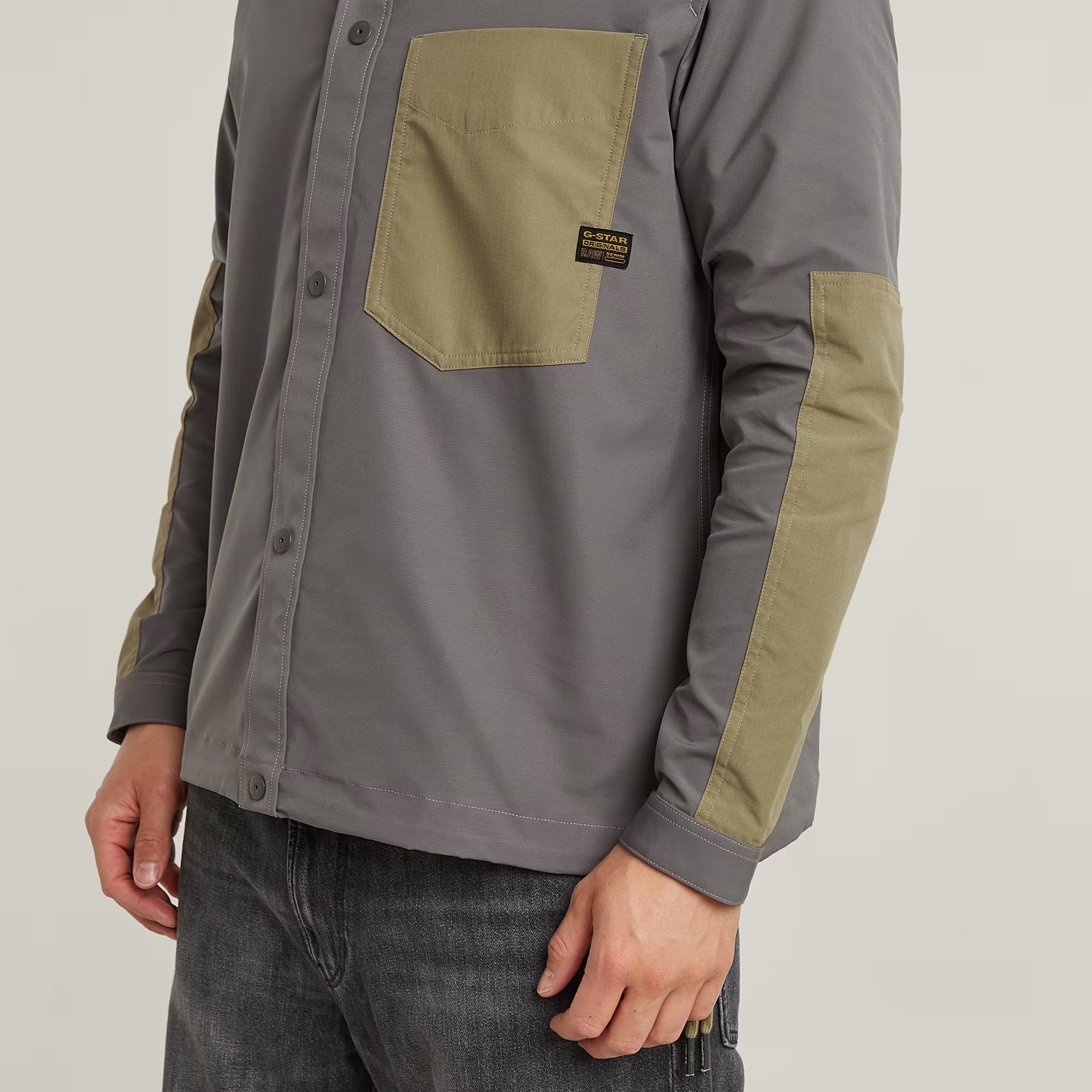G-STAR RAW Camicia Uomo One Pocket Relaxed Pm-Grey