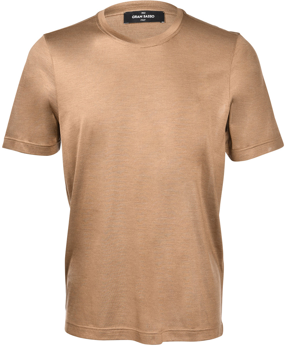 GRAN SASSO T-Shirt Uomo Seta-Marrone