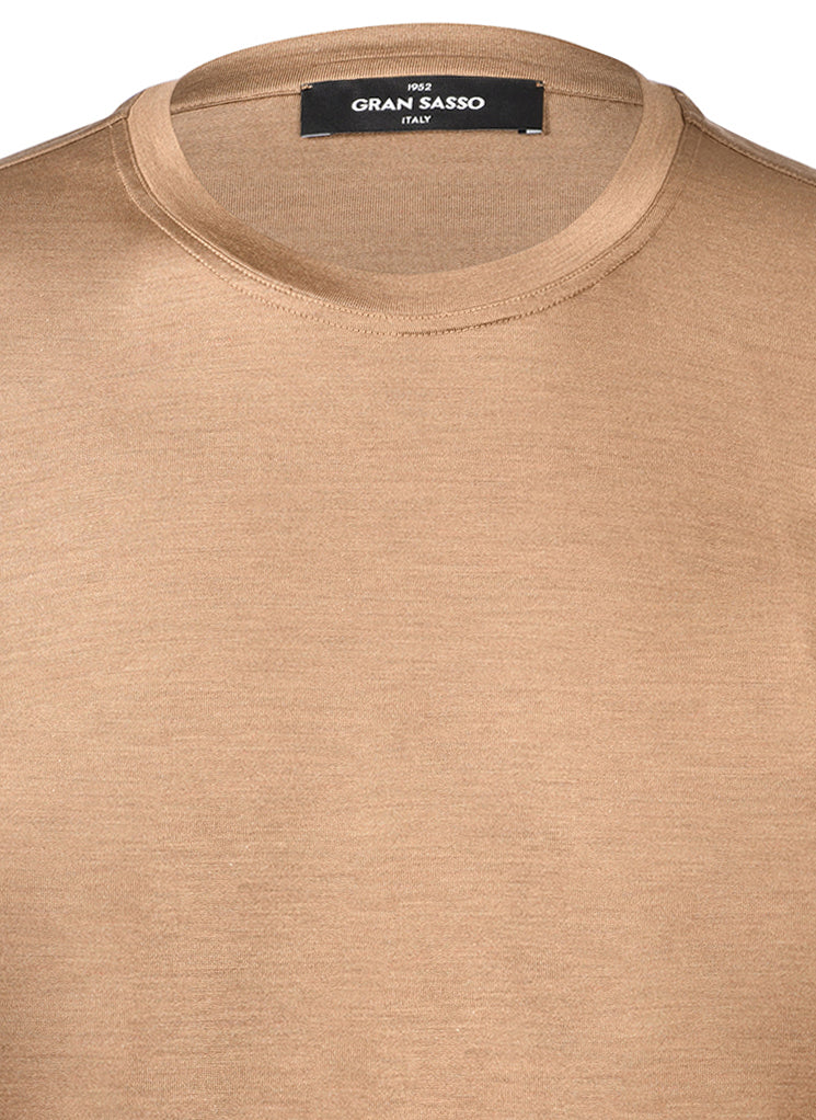 GRAN SASSO T-Shirt Uomo Seta-Marrone