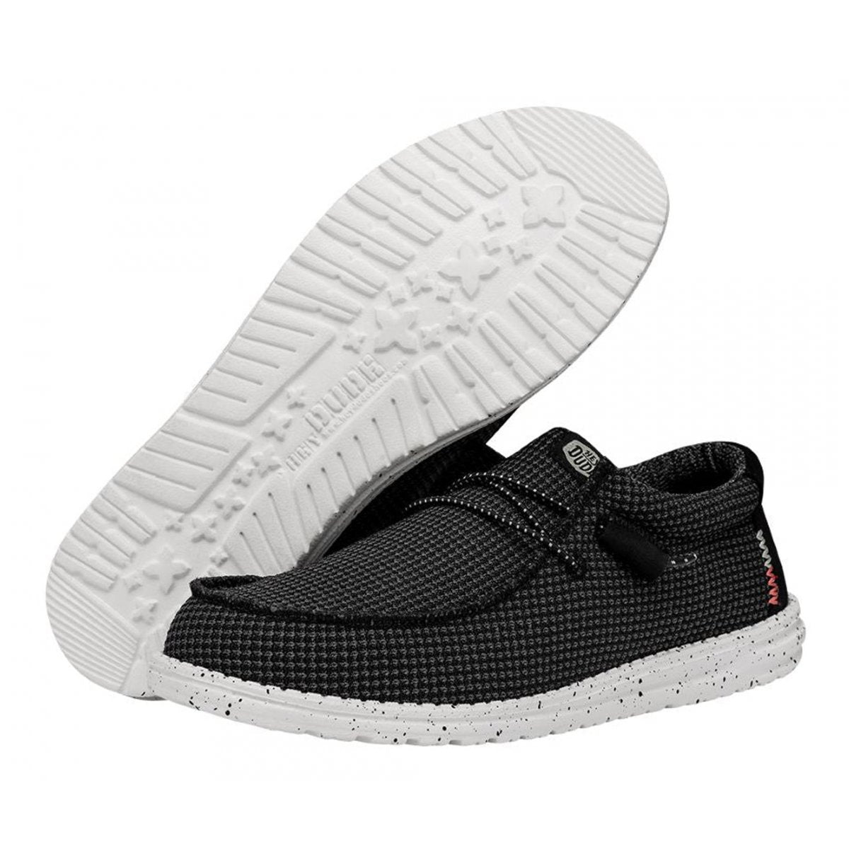 HEY DUDE Mocassino Uomo Wally Sport Mesh-Black White